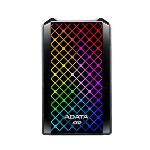 SSD Externo Adata SE900G RGB, 512GB, USB-C 3.2, Negro
