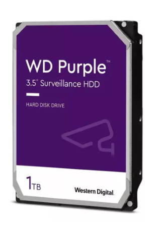 Disco Duro para Videovigilancia Western Digital WD Purple 3.5", 1TB, SATA III, 6 Gbit/s, 5400RPM, 64MB Caché