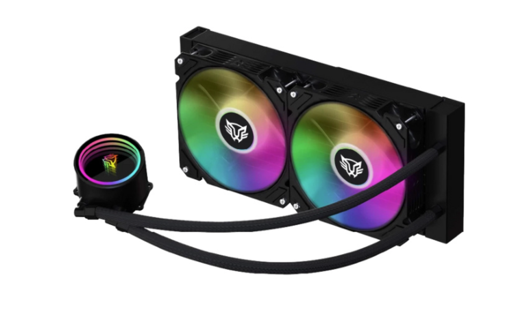 Enfriamiento Líquido Balam Rush 240 para CPU Hydrox  Pro HX20 2 Vent 120 mm Argb, Bomba con Cabezal Infinito RGB Pwm + 4 Pines + Conector Aura, Seguro para CPU de Intel y AMD Legend Series negro