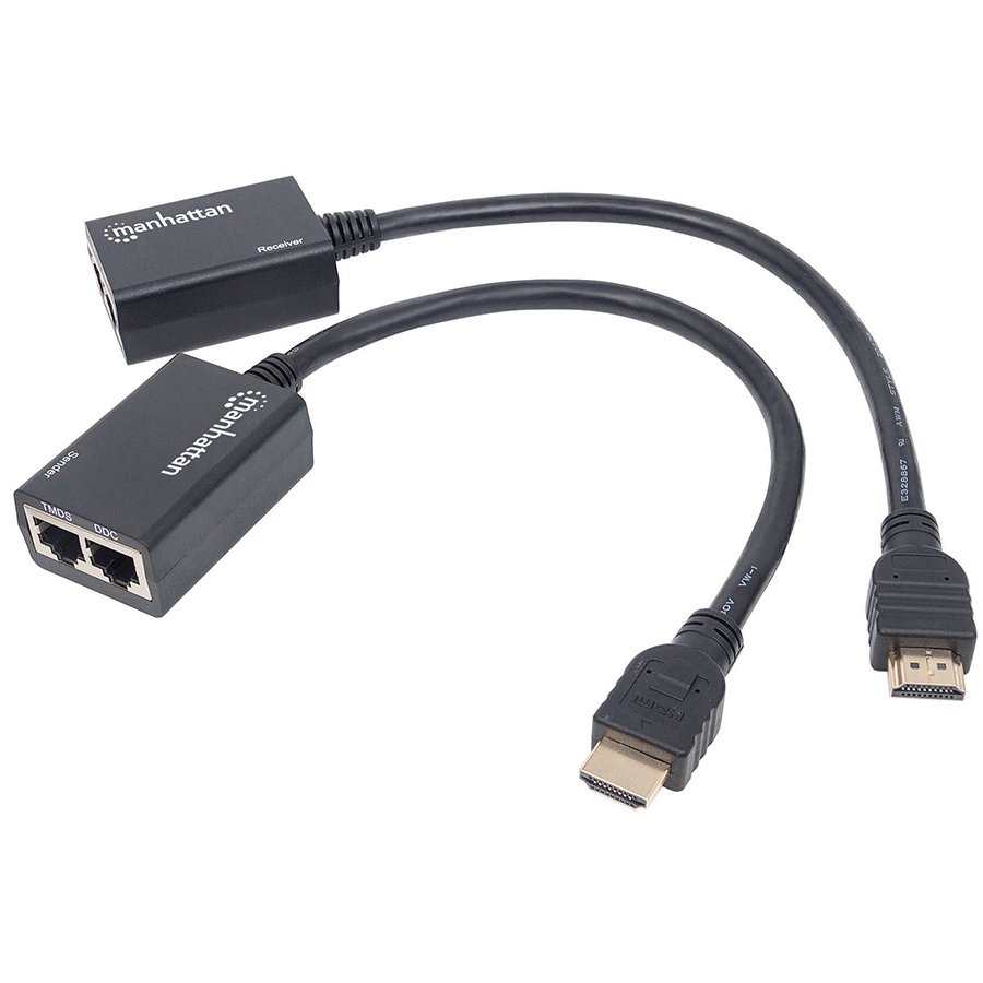 Extensor Vídeo, Manhattan, 207386, HDMI, 30M Via Cat 5/6