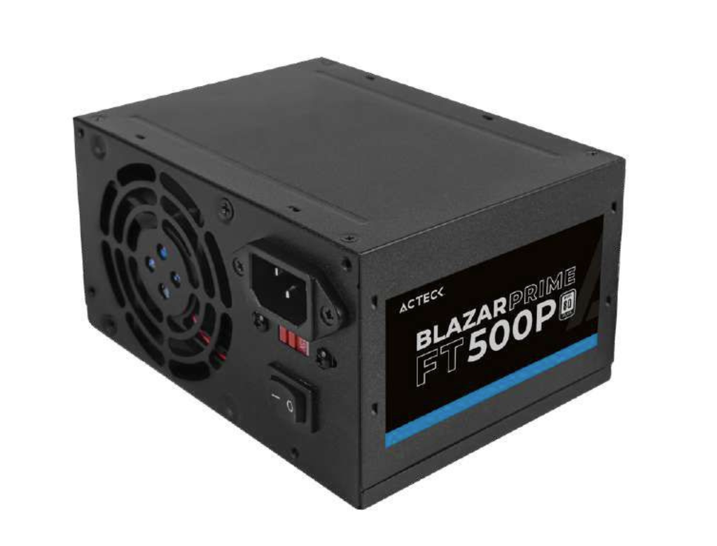 Fuente de Poder Acteck AC-938143 20+4 pin ATX, 80mm, 500W, Negro