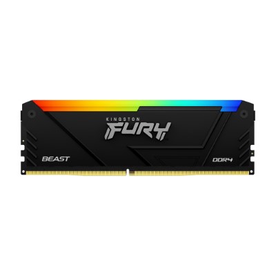Memoria RAM Kingston FURY Beast RGB DDR4, 3200MHz, 8GB, Non-ECC, CL16, XMP