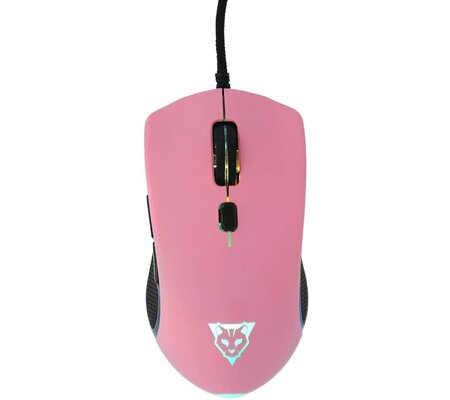 Mouse Gamer Ocelot Gaming Óptico OGMM03, Alámbrico, USB A, 3200DPI, Negro/Rosa