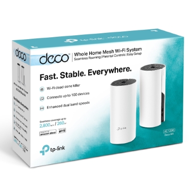 Router/TP-Link/deco M4(2-Pack)/Wi-Fi Mesh/Dual Band/Ac1200/Hasta 100 Dispositivos