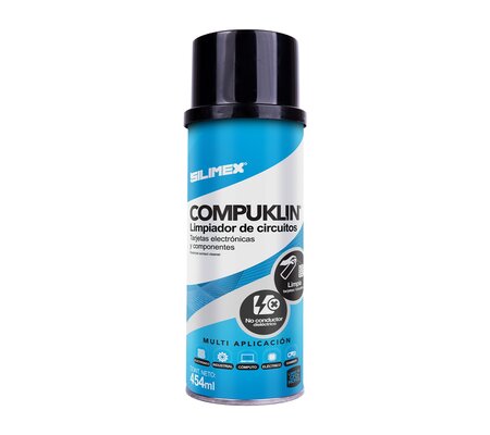 Limpiador desengrasante de tarjetas electrónicas en Aerosol Silimex CompuKlin 454 ml