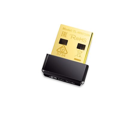 TP-Link Adaptador de Red USB TL-WN725N, Inalámbrico, 2.4 - 2.4835GHz