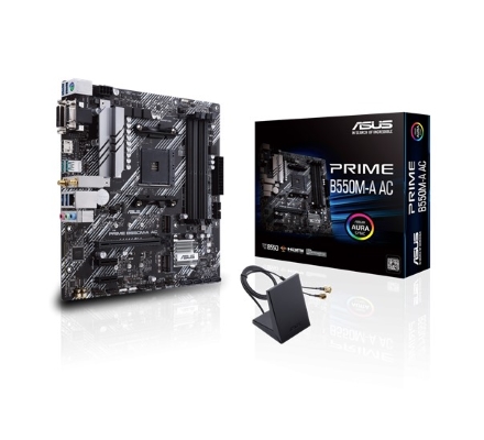 Tarjeta Madre ASUS PRIME B550M-A AC, Micro-ATX, Socket AM4, AMD B550, 128GB DDR4, HDMI para AMD