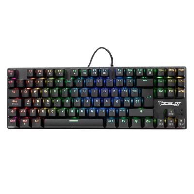 Teclado Ocelot Alambrico Tipo Mecanico Tkl Switch Rojo Full RGB, Estructura de Abs