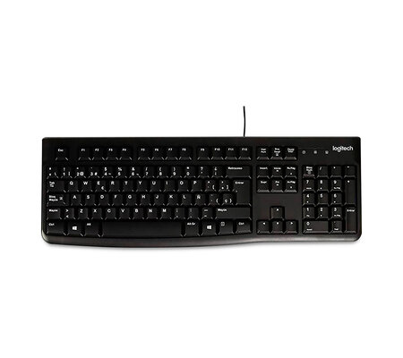 Teclado Logitech K120, USB, Alámbrico, Negro (español)