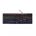 Teclado Mecanico Ocelot/Alambrico/Metalico/Switch azul/negro/RGB/Iluminacion y colores Ajustables/Plug Play/Gamer
