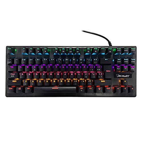 Teclado Mecanico Ocelot/Alambrico/Switch azul/Plastico/RGB/negro/colores Ajustables/Plug Play/Gamer