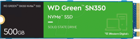 SSD Western Digital WD Green SN350 NVMe, 500GB, PCI Express 3.0, M.2