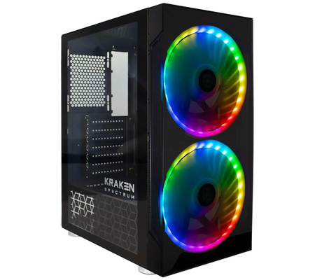 Gabinete Balam Rush Kraken con Ventana LED, Midi-Tower, ATX/Micro ATX/Mini ITX, USB 3.0, sin Fuente, Negro