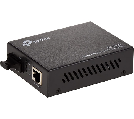 Convertidor de Medios Tp-Link Gigabit MC200CM 1000 Mbps a Fibra hasta 500 m