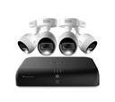 Sistema DVR con cable Lorex 4K de 8 canales y 1 TB con 4 cámaras