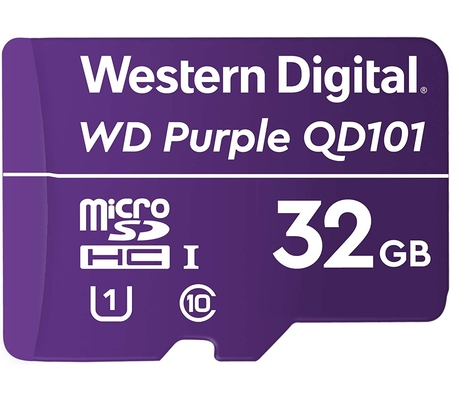 Memoria MicroSDHC Western Digital Purple - 32GB - Clase 10 - para Videovigilancia