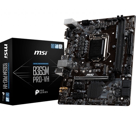 Tarjeta Madre MSI B365M PRO-VH, S-1151, Intel B365, HDMI, 32GB DDR4 para Intel