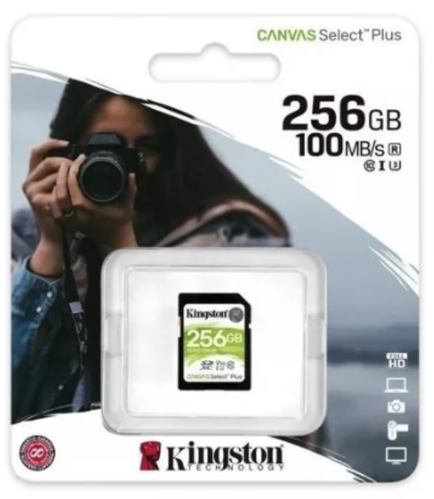 Memoria Flash Kingston Canvas Select Plus, 256GB SDXC UHS-I Clase 10