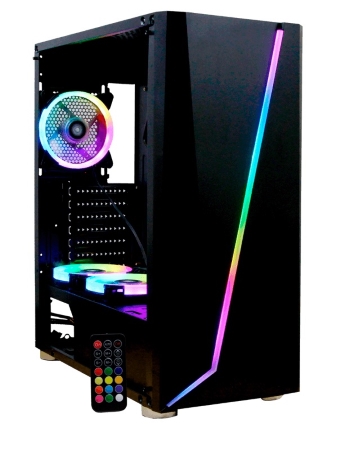 Gabinete Yeyian Armageddon 2200 MOD con Ventana RGB, Full-Tower, ATX, USB 3.0, sin Fuente, 3 Ventiladores RGB Instalados, Negro