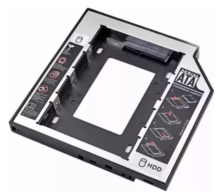 CADDY ADAPTADOR PARA SEGUNDO DISCO DURO SSD 12.7 MM