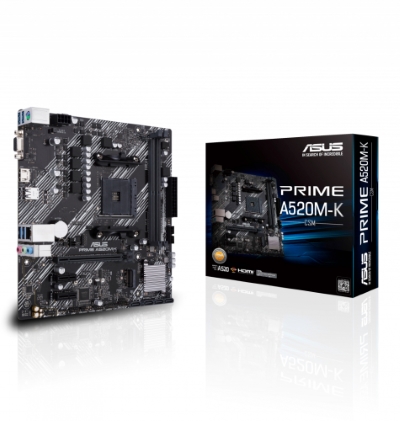 TARJETA MADRE ASUS (PRIME A520M-K)SOCKET AM4,2*DDR4,HDMI2.1,VGA,PCIE-3.0,MICRO ATX