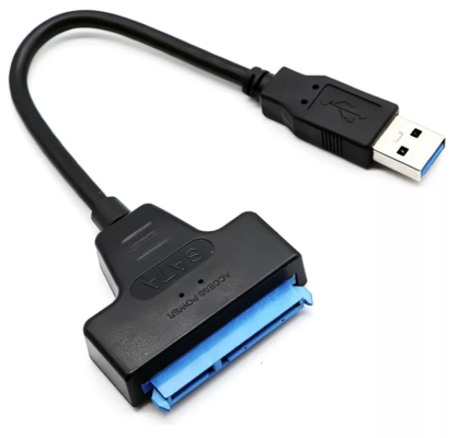 Usb 3.0 A Sata Cable Adaptador Para Disco Duro Ssd Hdd 2,5 Color Negro