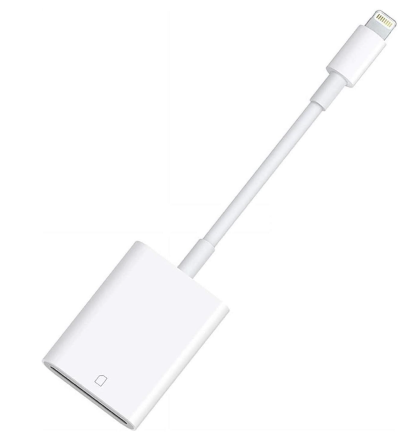 Lector de tarjetas Lightning a SD con certificación MFi de Apple para iPhone iPad