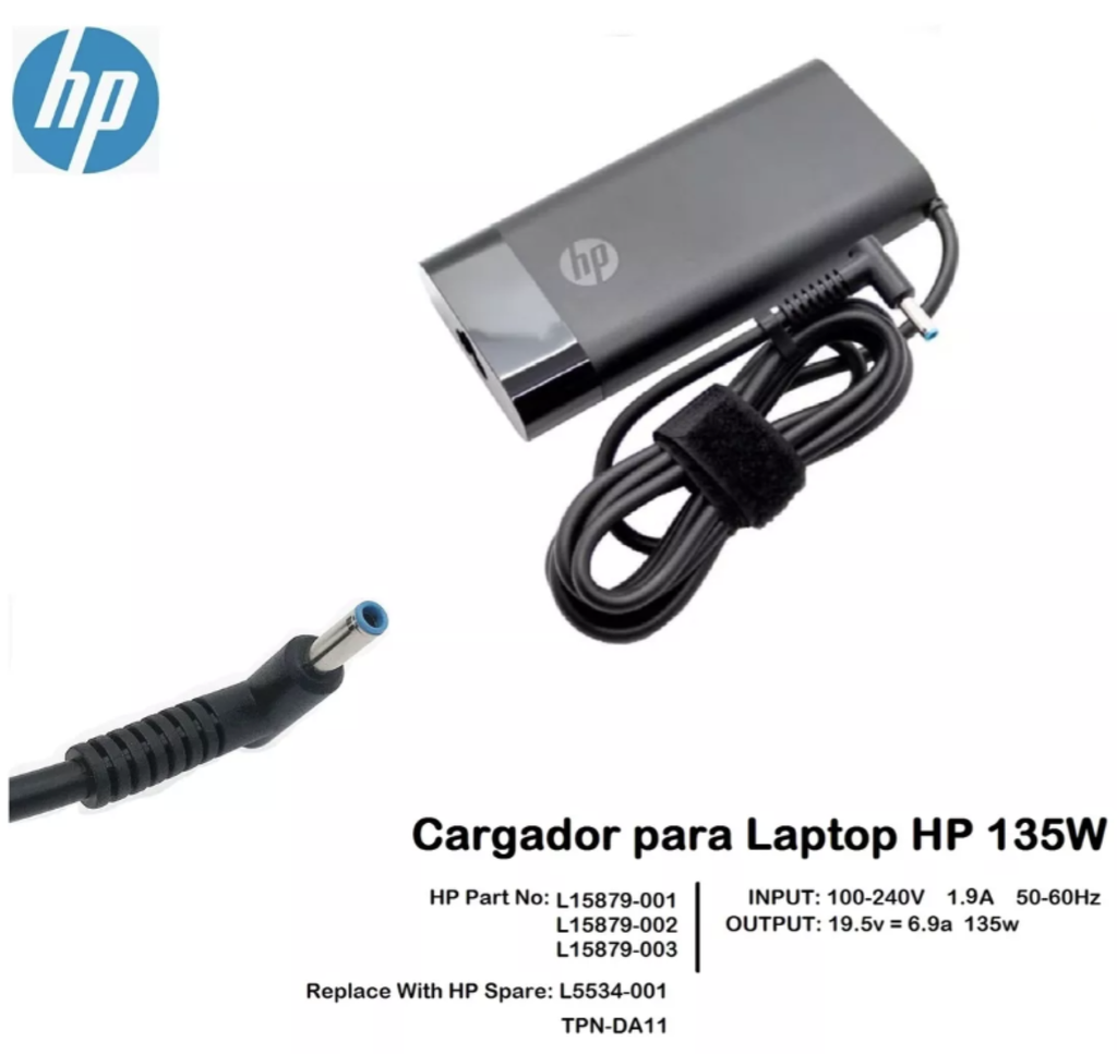 Cargador Hp Original Zbook, Omen 19.5V 6.9A 135W
