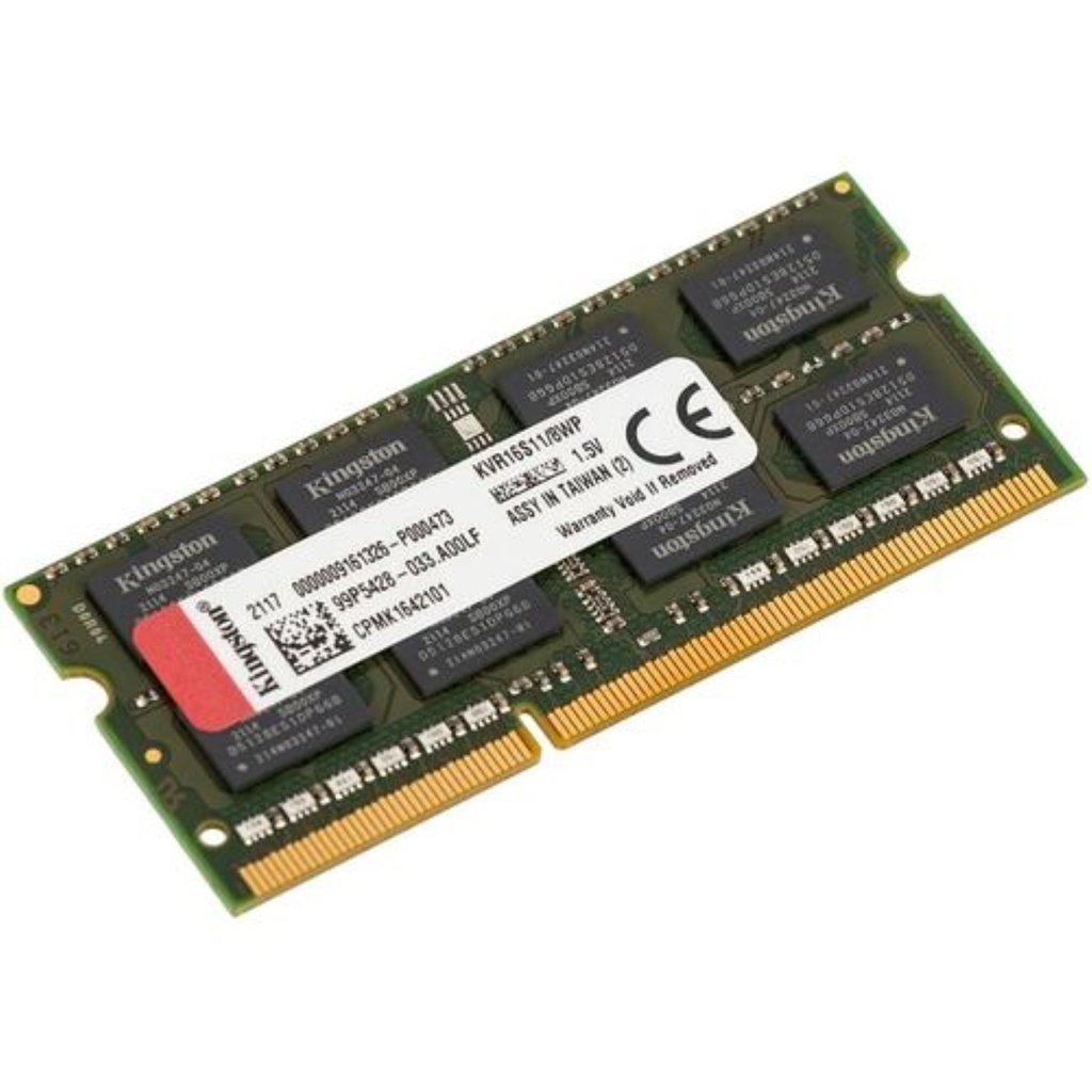 Memoria RAM sodimm ddr3 kingston (KVR16S11/8WP) 8gb (1x8gb) 1600mhz, 2rx8, non-ecc, value