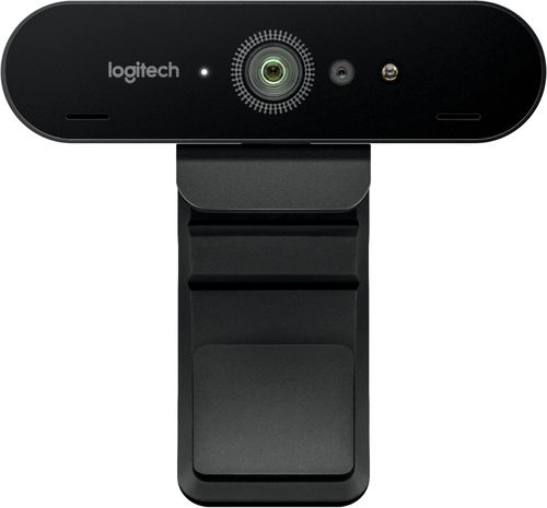 Logitech Cámara web 4K Pro, resolución 4K a 30 fps, enfoque automático, amplio campo de visión diagonal de 90°, zoom digital 5X, luz derecha 3 con HDR