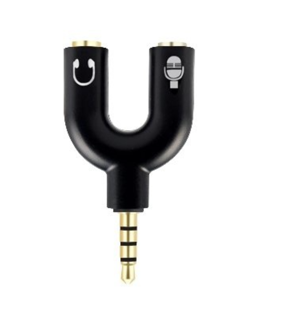 Divisor De Audio Estéreo 3.5 Mm Para Micrófono Y Audifonos