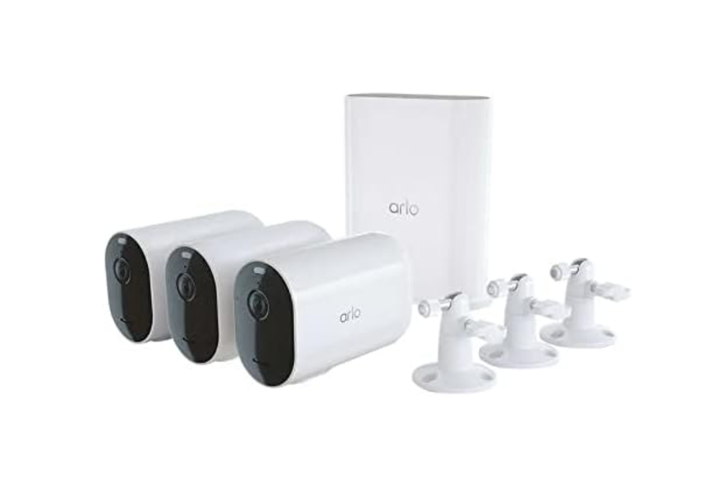 Kit de camaras de seguridad Arlo Pro 4 XL Spotlight 3 solo movimiento 2K VMS4352P - blanco