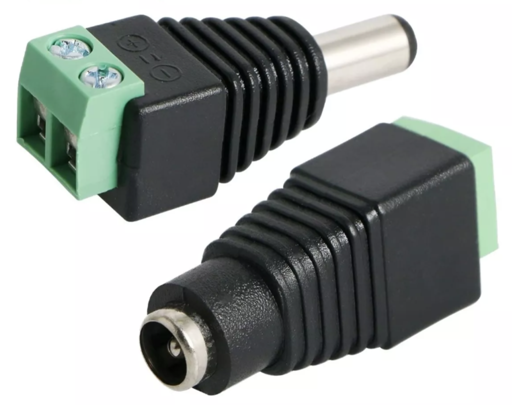 Conectores de Corriente Macho Y Hembra Camaras Cctv