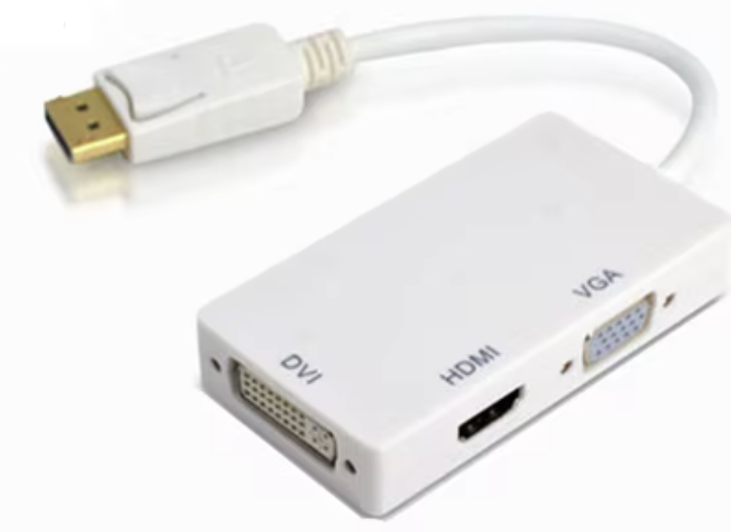 Displayport DP a HDMI/DVI/VGA macho a hembra, Adaptador 3 en 1 DP Displayport, Cable convertidor DP para PC, portátil, pantalla de proyector