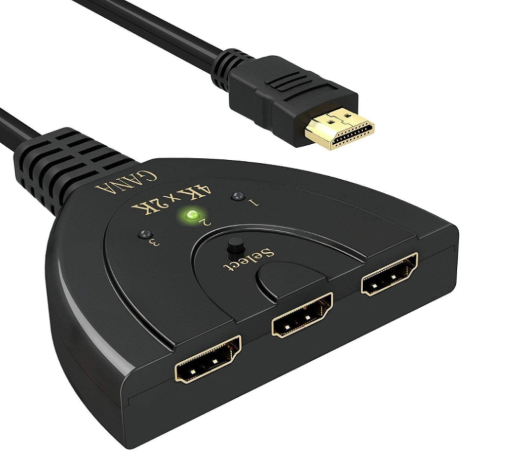 ADOSOUL GANA Conmutador HDMI, 3 Puertos 4K HDMI, conmutador Divisor 3 x 1 con Cable Pigtail Que soporta Full HD, 4K, 1080P Reproductor 3D