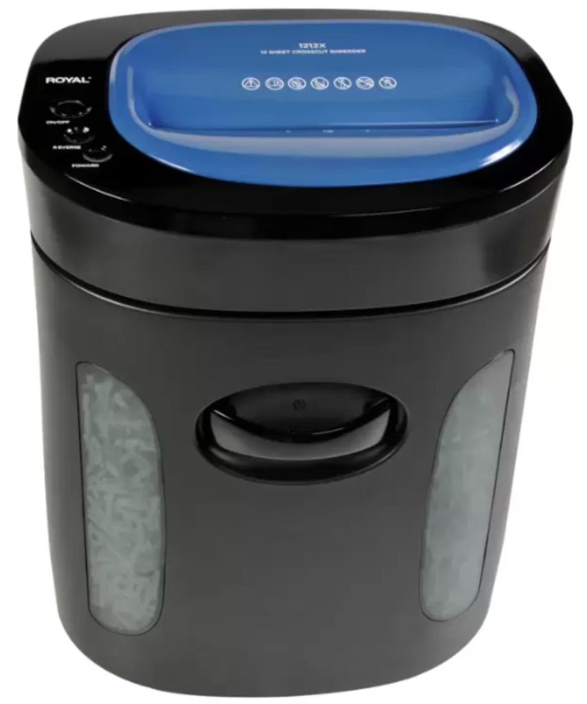 Royal Trituradora de Papel Hasta 12 Hojas Simultáneamente Corte Cruzado