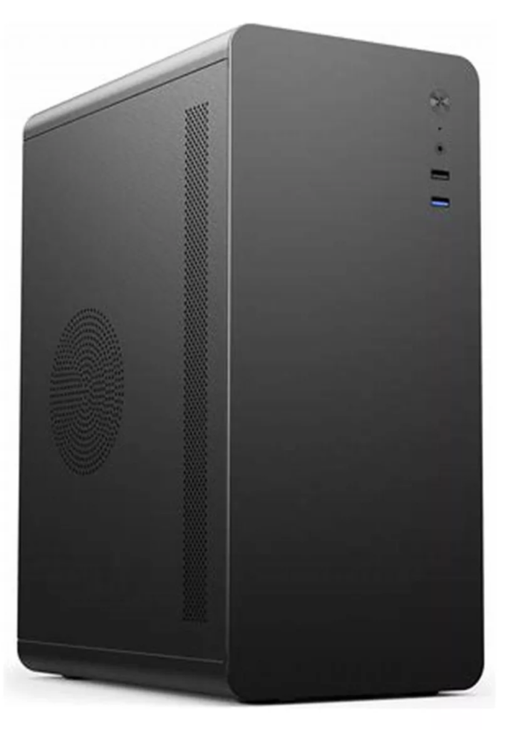 GABINETE MICRO TORRE QUARONI MICRO ATX, MINI ITX / 1USB 2.0 1USB 3.0 / USB 3.0 / VERTICE CURVO / FUENTE 500 W / NEGRO