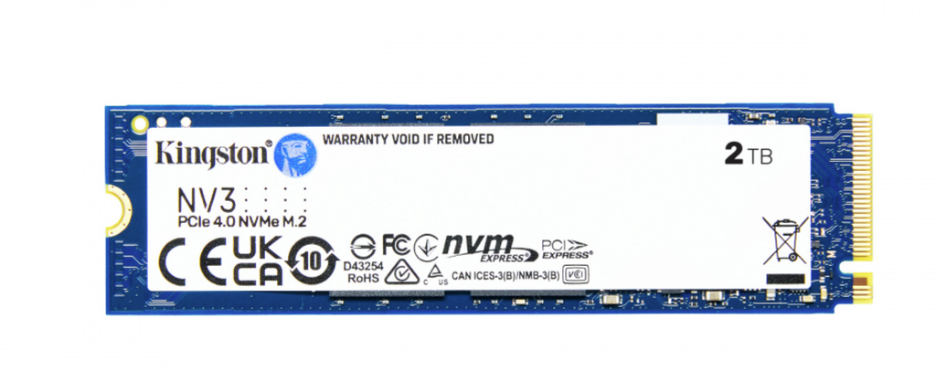 UNIDAD DE ESTADO SOLIDO KINGSTON INTERNO SNV3S NV3 2TB M.2 2280 NVME PCIE GEN 4X4 LECT.6000 / ESCRIT.5000 MB / S PC / LAPTOP / MINI PC SNV3S / 2000G