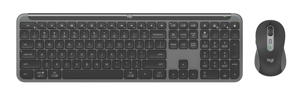 Kit de Teclado y Mouse Logitech Signature Slim Combo MK950, Inalámbrico, USB, Negro (Español)