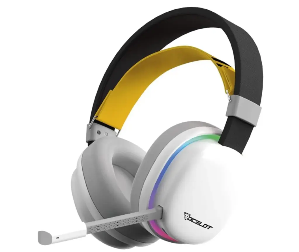 AUDIFONOS INALAMBRICOS OCELOT GAMING PHANTOM H1 / RGB / BLUETOOTH / DONGLE USB / CABLE AUX 3.5MM / MICROFONO CON CANCELACION DE RUIDO / MULTIPLATAFORMA / COLOR BLANCO