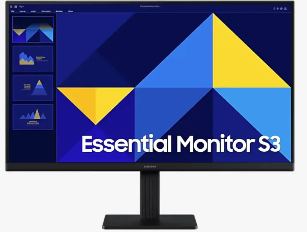MONITOR LED SAMSUNG 24 PULGADAS / WIDESCREEN / FULL HD 1920X1080 / VGA / HDMI / 100HZ / PLANO / NEGRO