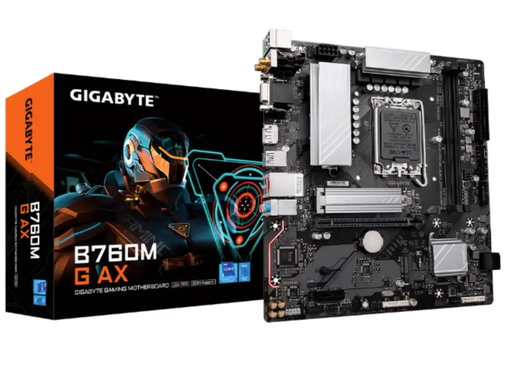 MOTHERBOARD GIGABYTE (B760M G AX) SOCKET 1700, 2*DDR5 8000MHZ, HDMI, DP, VGA, MICRO ATX, WIFI6/BT