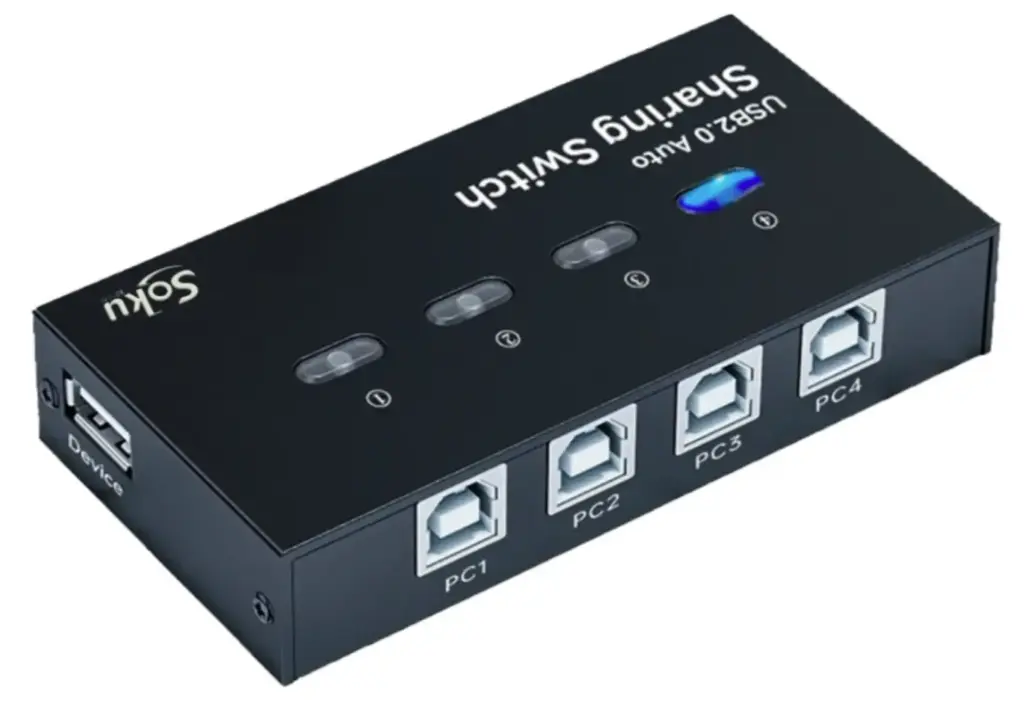Hub Divisor Switch Manual Soku Impresora 4 Puertos 