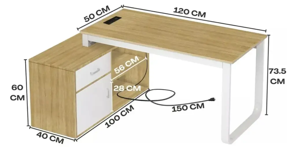 Escritorio Esquinero En L Para Oficina Con Estación De Carga