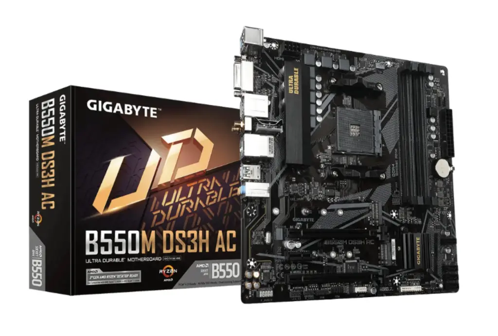 Tarjeta Madre Gigabyte B550M DS3H AC Rev. 1.0, Micro-ATX, Socket AM4, AMD B550, 128GB DDR4, HDMI para AMD