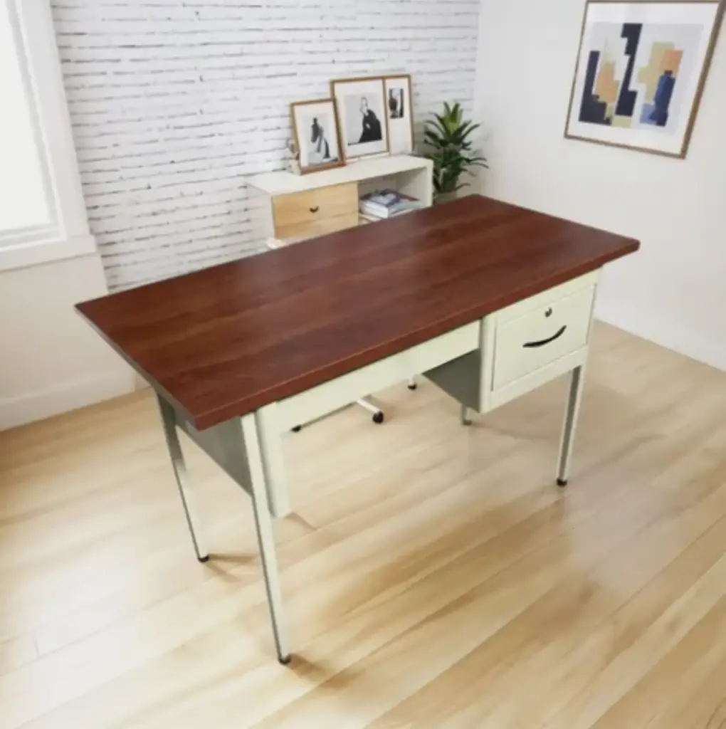 Escritorio Secretarial Metalico Para Consultorios 1 Gaveta