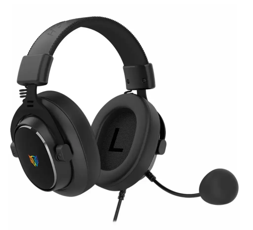 AUDIFONOS GAMER BALAM RUSH AVIATOR EXPERT HA777 / ALAMBRICOS USB- 3. 5 MM / DIADEMA / PC - DISP. MOVILES - CONSOLA / MICROFONO OMNIDIRECCIONAL / ILUMINACION RGB / SONIDO ESTEREO / NEGRO / BR-941143