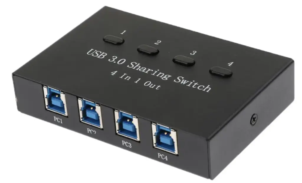 Caja De Adaptador Kvm Con Interruptor Manual Para Usb 3.0,