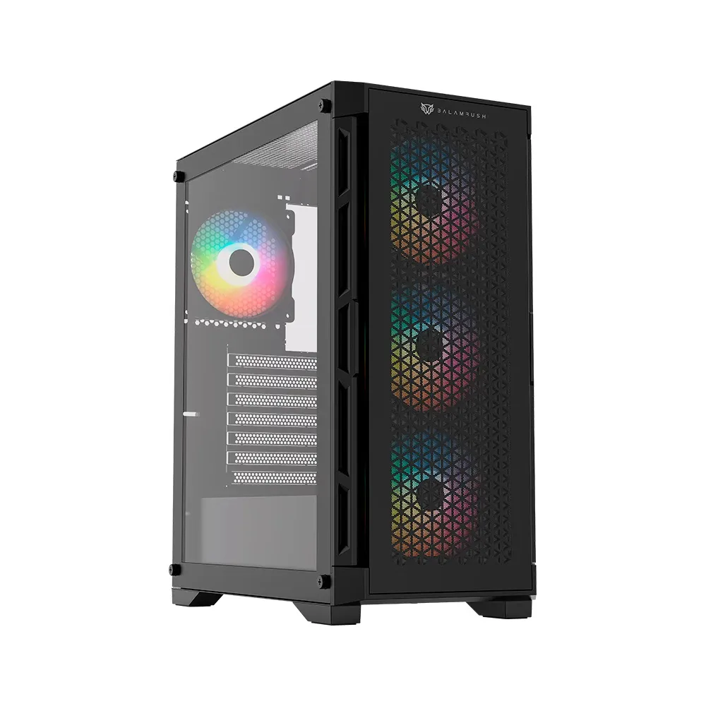 Gabinete Balam Rush Carbono Twin Mate 5000, Midi-Tower, ATX/Micro-ATX/Mini-ITX, USB 2.0/3.0, sin Fuente, 4 Ventiladores Instalados, Negro