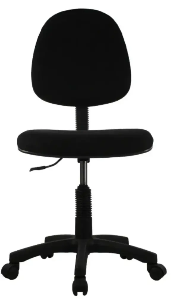 Silla Secretarial Mundo In Jm-009f Para Oficina Negra Color Negro